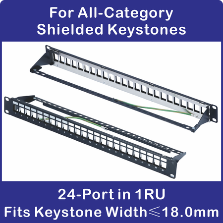 Standard Type - Shielded 24-Port Blank Panel w/Wire Management