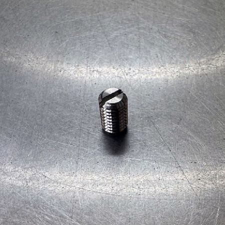 CNC Machined Slotted Set Screw - CNC machined slotted set screw with precision threads, designed for positioning and locking applications.
