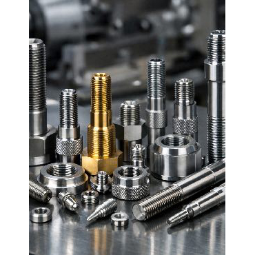 CNC Precision Threaded & Bolted Components - Display a full range of threaded rods, slotted screws, and other precision-engineered.