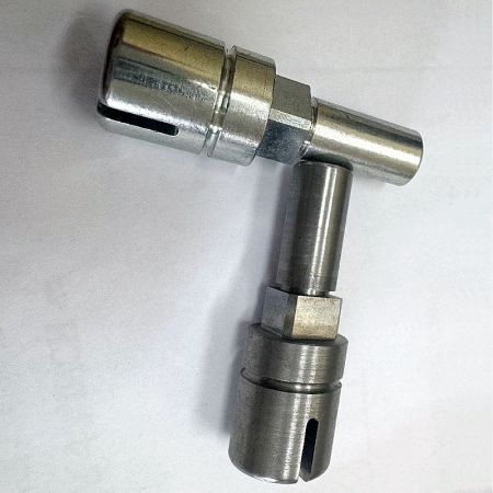 Precision CNC Machined 12L14 Connector - Showcasing finished products after Zinc plating.