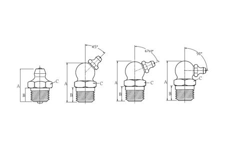 UNC Grease Nipple Drawing