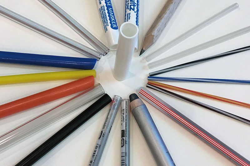 Diseño de varios tipos de bolígrafos