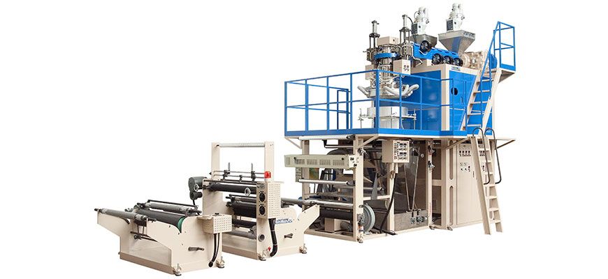 Mesin Blown Film Tipe Bawah Maju - Ekstrusi Film Blowing Tipe Down Forward PE, PP, PVC Mesin Blown Film Tipe Bawah Maju - Ekstrusi Film Blowing Tipe Down Forward PE, PP, PVC