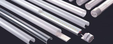 PC LED 燈管異型材 - PC LED 燈管成品照片