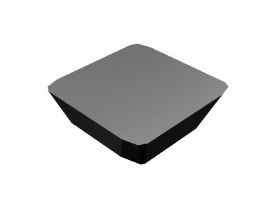 Single-sided Square Milling Inserts Without a Hole