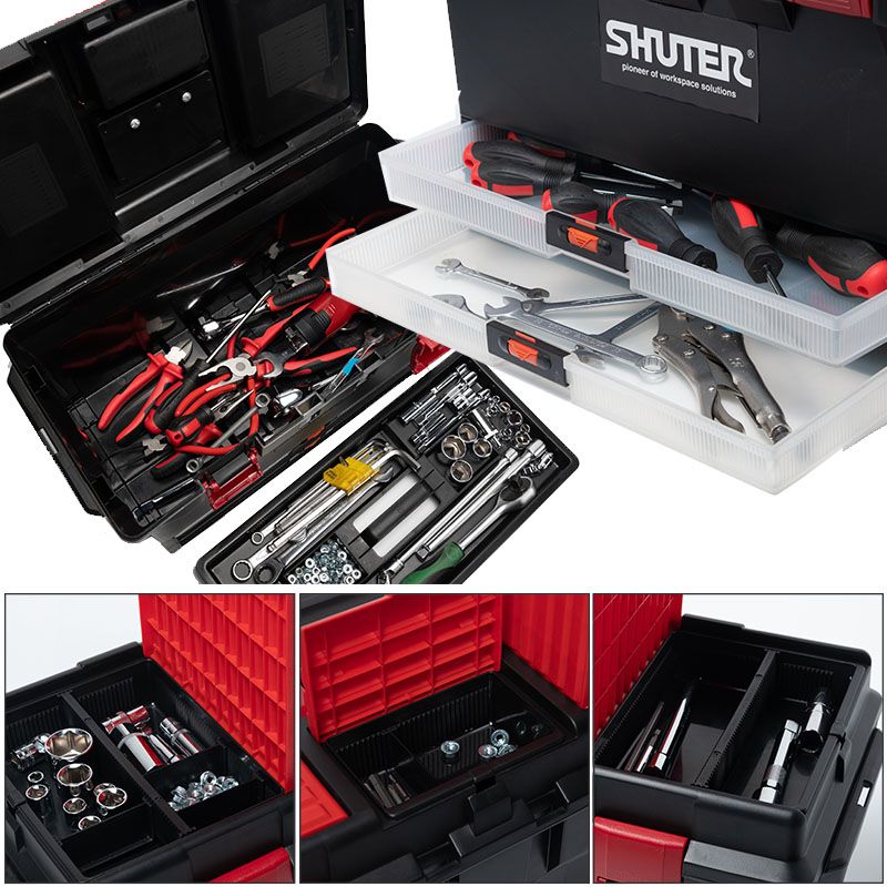 Pequeña caja de herramientas portátil con asa, estuche de almacenamiento de  herramientas, organizador de herramientas para artesanos del hogar y