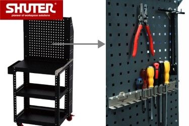 Tool cart with pegboard
