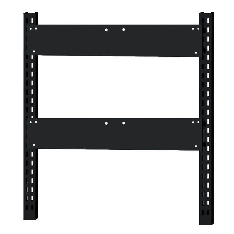 Rak keluli dengan 2 papan belakang untuk menggantung bekas tumpah keluar