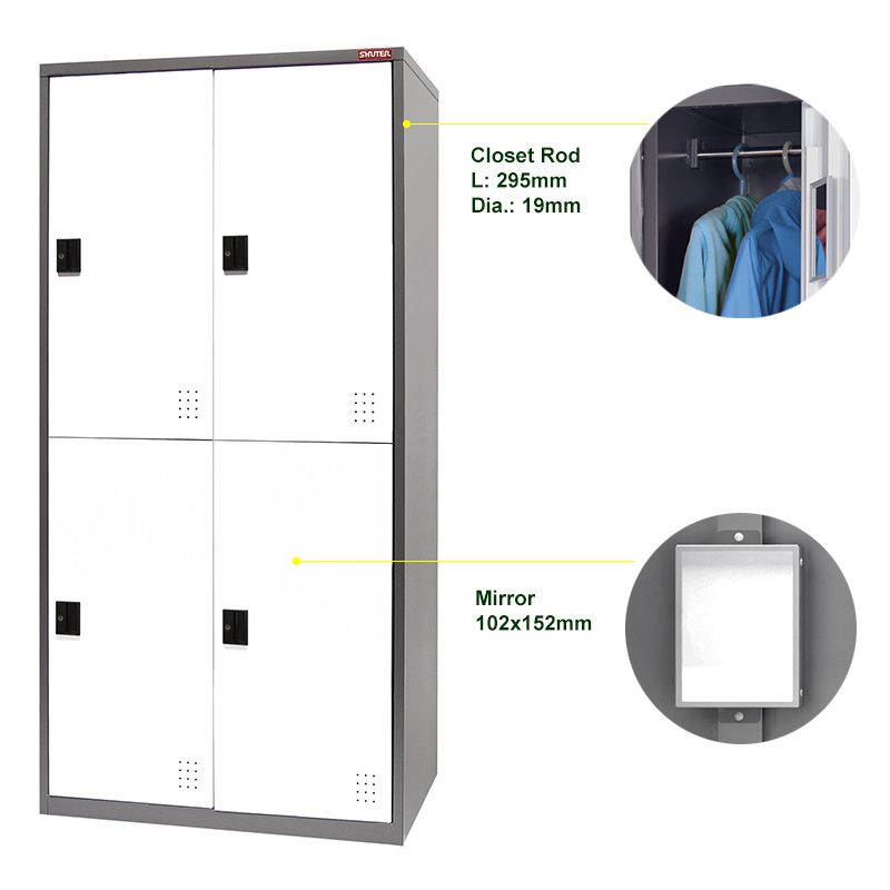 Metal Locker Cabinet, Double Tier, Locker Garage in - | Digital Manufacturer Columns Organization SHUTER Custom Secure Compartments Doors - 4 2 for 4 Storage | Systems Metal