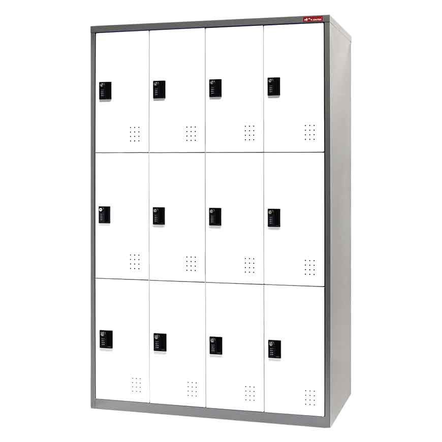 Industrial Locker Style Metal Storage Cabinet Shelf w/6 Removable Bins ~  Sturdy