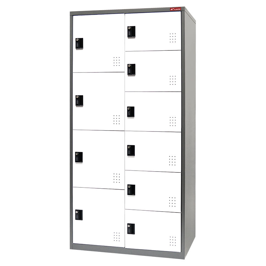 Lemari Penyimpanan Logam dengan Beberapa Konfigurasi, 10 Kompartemen