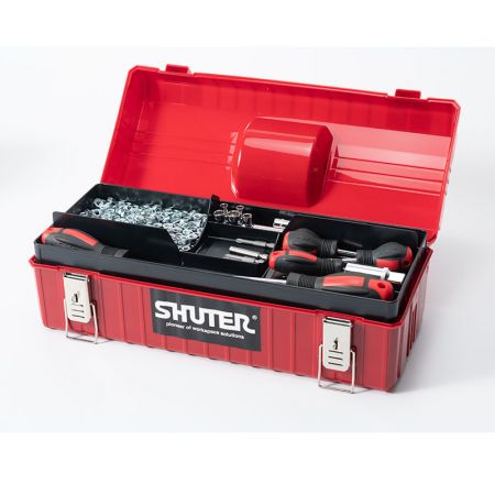 صندوق أدوات SHUTER بقياس 17.3 بوصة لتخزين الأدوات والتنظيم