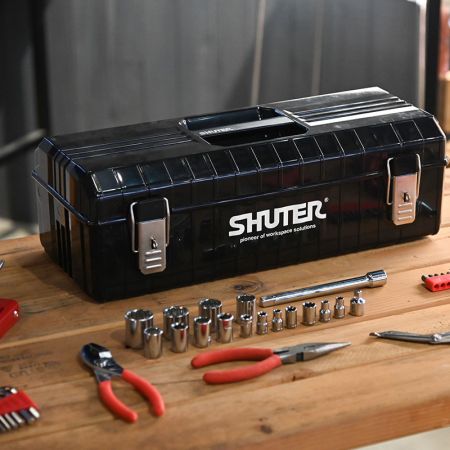 صندوق أدوات SHUTER بقياس 17.3 بوصة مع صينية قابلة للإزالة