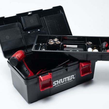SHUTER 17" toolbox with removalbe plastic boxes