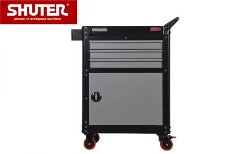 Tool trolley with locker and drawers