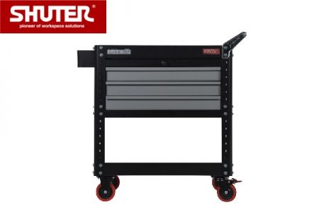 Tool trolley with 3 upper drawers