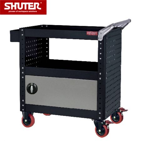 Tool Cart with 1 Locker & Siding Pegboard, Height 880 mm