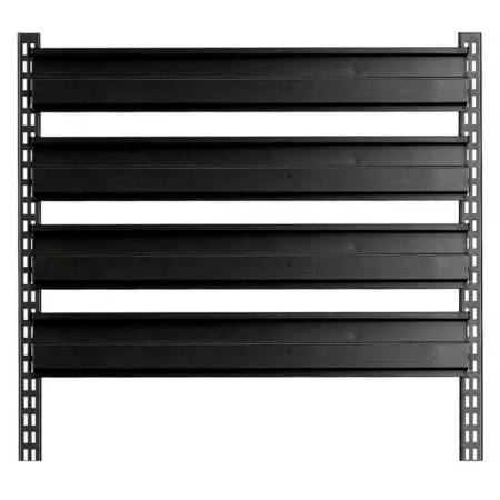Steel rack for hanging bins - Steel tool rack for hanging bins and tip out bins