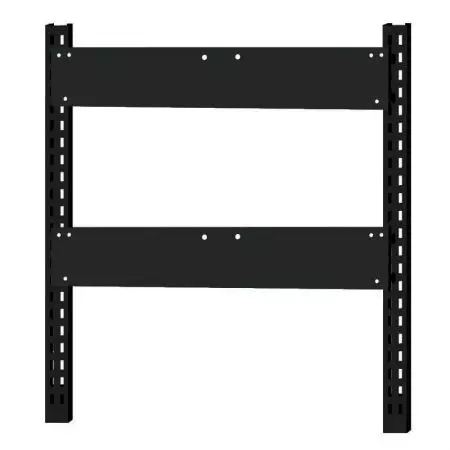 Steel rack with 2 backboards for hanging tip out bins - Steel rack with 2 backboards for hanging tip out bins