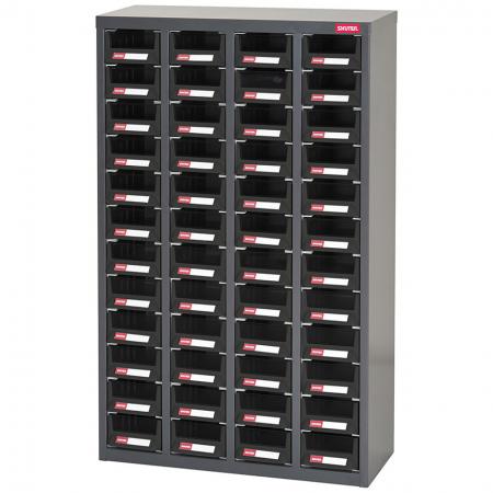 Gabinete de almacenamiento de herramientas metálicas ESD antiestático para dispositivos electrónicos - 48 cajones en 4 columnas
