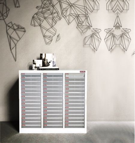 Kabinet Fail Keluli (lebih daripada 500H mm) - Penyimpanan fail boleh dipasang di dinding untuk kegunaan di rumah dan pejabat.