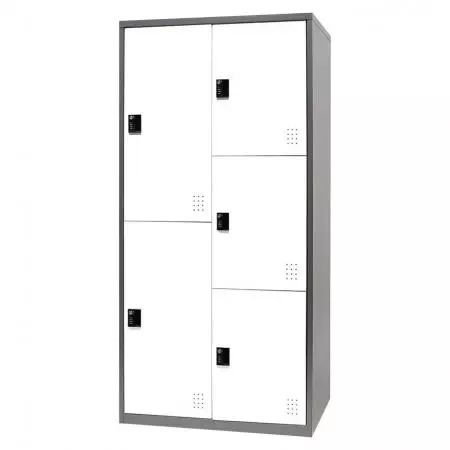 Kabinet Loker Logam dengan Konfigurasi Multipel, 5 Kompartemen - Loker Penyimpanan Logam dengan Konfigurasi Multipel, 5 Kompartemen