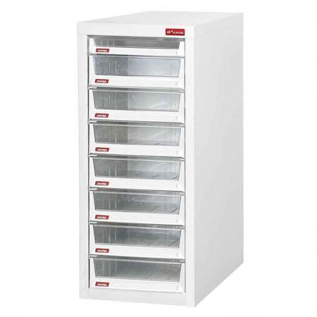 Floor Cabinet with 8 plastic drawers in 1 column for B4 paper (1 drawer 3.6L & 7 drawers 7.8L)