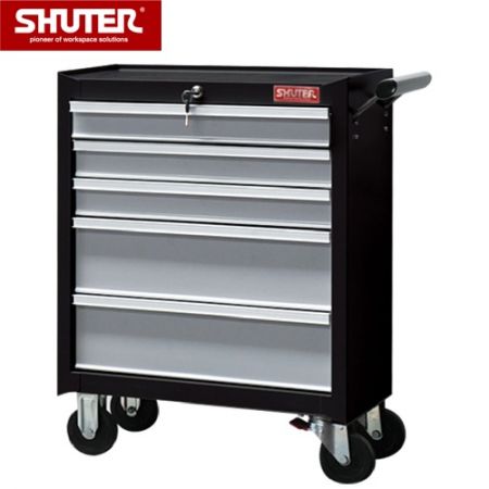 Professional Two-Tone Tool Chest for Workspaces - 780mm Height with 5 Drawers and 4" Rubber Casters - Drawer roller cabinet tool chest with heavy loading capacity.