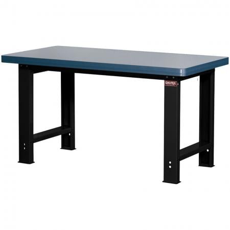 Melamine Worktop Heavy-Duty Workbench - Standard Size 150cm Wide - Work hard on SHUTER steel workbenches, which feature a wide variety of specialized worktop materials.