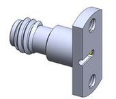 PRISE DE PANNEAU 0,8 mm 2 TROUS pour micro strip PCB - 145GHz - Prise de panneau femelle 0,8 mm, bride à 2 trous, lancement de microstrip PCB, DC-145GHz