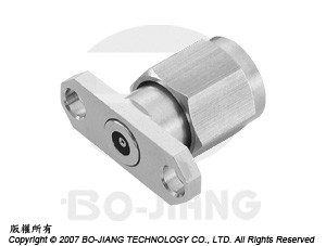 2.4mm PLUG Flange mode Recept Type with 2 Holes - 2.4 mm Male Panel Recept