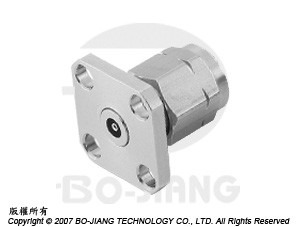 1.85mm (V Band)PLUG Flange mode Recept Type with 4 Holes - 1.85mm Male Panel Recept