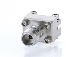 1.85毫米母端側面組裝印刷電路板式微波射頻同軸連接器,低矮型 - 1.85毫米母頭,可組裝於印刷電路板終端的免焊接同軸連接器,矮型