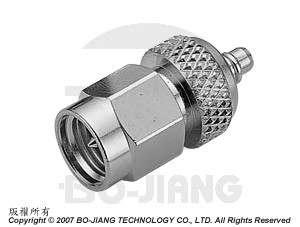 SMA公端對MMCX公端射頻微波同軸轉接器 - Adaptor SMA Plug to MMCX Plug