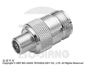 Adaptateur coaxial RF/microwave de type F Jack vers N Jack - Adaptateur F Jack vers N Jack