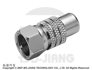 F-TYP-STECKER AUF RCA-BUCHSE RF/MIKROWELLEN-KOAXIALADAPTER