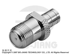 ADAPTADOR COAXIAL RF/MICRO-ONDAS DE TOMADA F TIPO PARA PLUG SMB - Adaptador de Tomada F para Plug SMB