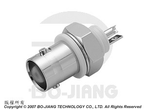 BNC JACK RF connectors with isolate, recept type - BNC Isolated Bulkhead Recept Jack