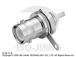 法蘭式安裝反極性BNC同軸連接器 - 法蘭版安裝式反極性BNC同軸連接器