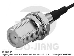 F母端穿牆式鉗緊型射頻微波同軸連接器 - F Bulkhead Crimp Jack