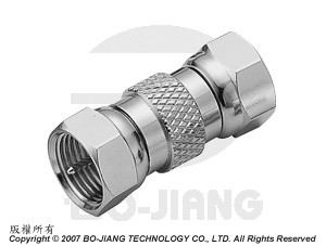 F公端對公端鉗緊型射頻微波同軸轉接器 - F Plug to Plug Adaptor