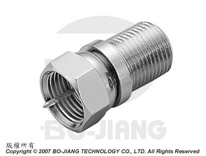 F जैक से प्लग RF/माइक्रोवेव कोएक्सियल एडाप्टर