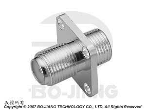 एफ जैक से जैक फ्लैंज मोड बल्कहेड प्रकार आरएफ/माइक्रोवेव कोएक्सियल एडाप्टर - एफ पैनल जैक से बल्कहेड जैक एडाप्टर