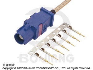 CONECTOR FAKRA DE CRIMPAGEM / CONTATO CENTRAL ESTAMPADO - Conector FAKRA de Crimpagem / Contato Central Estampado