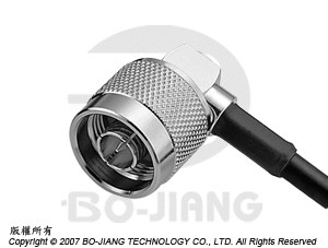 Conector coaxial RF do plugue ângulo reto N tipo crimping para cabo flexível - Plugue N tipo R/A Crimp