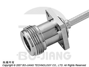 Solda do conector JACK tipo N com montagem na flange, conector coaxial RF para cabo semirrígido - Painel N Solda Direta