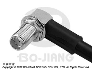SMA90度穿牆型鉗緊式射頻微波同軸連接器