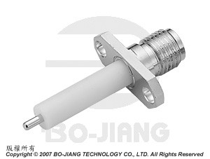 SMA母端法蘭板型接受式射頻微波同軸連接器 - SMA Panel Recept Jack-Exposed Teflon