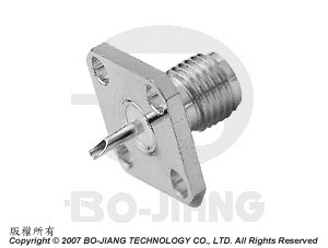 SMA母端法蘭板型接受式射頻微波同軸連接器 - SMA Panel Recept Jack-Solder Cup