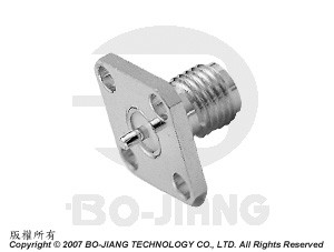SMA母端法蘭板型接受式射頻微波同軸連接器 - SMA Panel Recept Jack-Blund Post